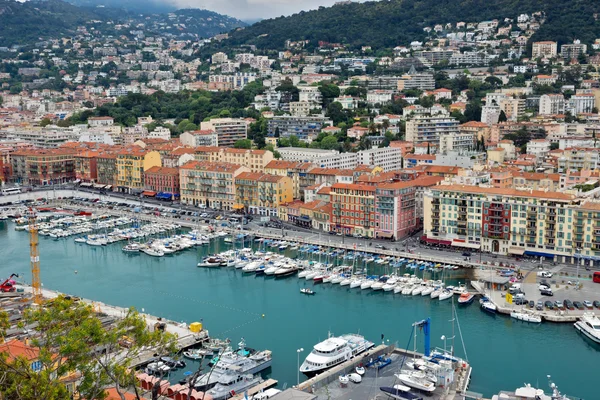 Cidade de Nice - Vista aérea do Porto de Nice — Fotografia de Stock