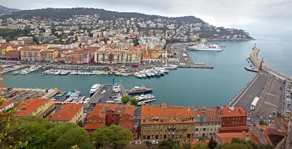 Nice - Aerial view of the Port de Nice — Stock Photo, Image