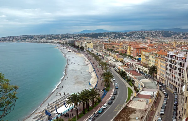 Niza - Promenade des Anglais desde arriba — Foto de Stock