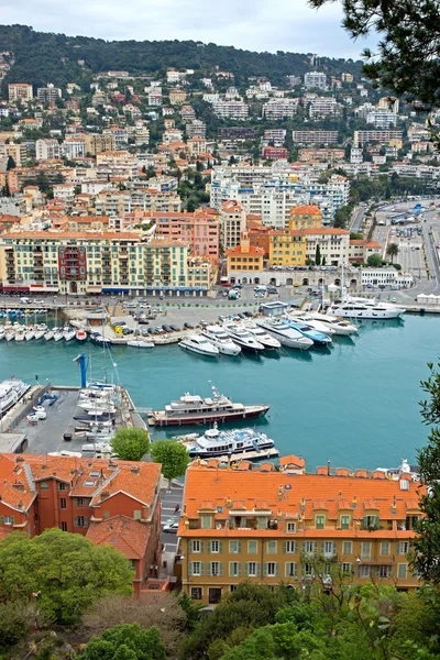 Nice - Flygfoto över Port de Nice — Stockfoto