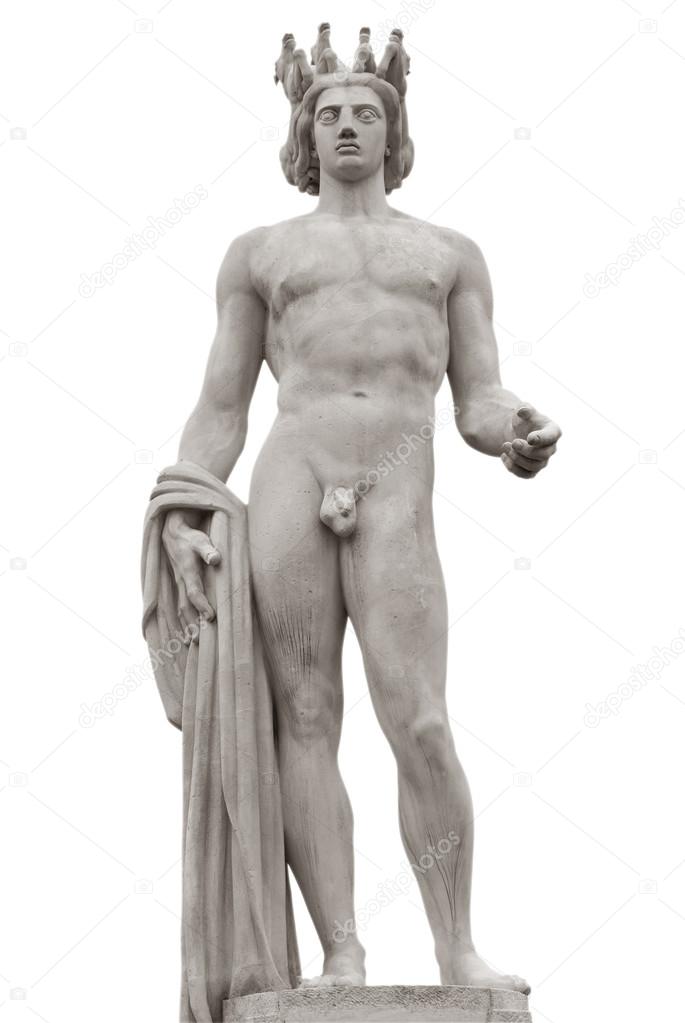 Apollo statue isolated