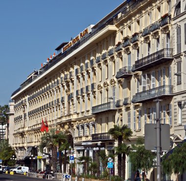 Nice şehir - mimari Promenade des Anglais boyunca