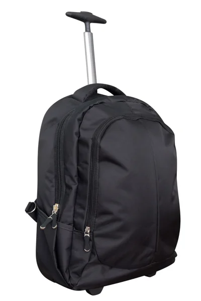 Black travel bag isolated on white — Stock Photo, Image