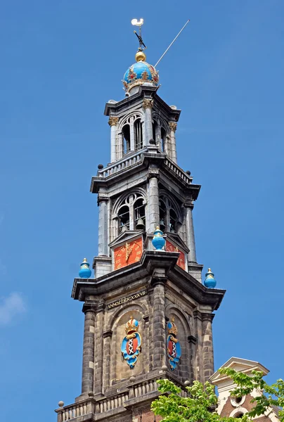 Amsterdam - Wester Tower - Westerkerk — Stok fotoğraf