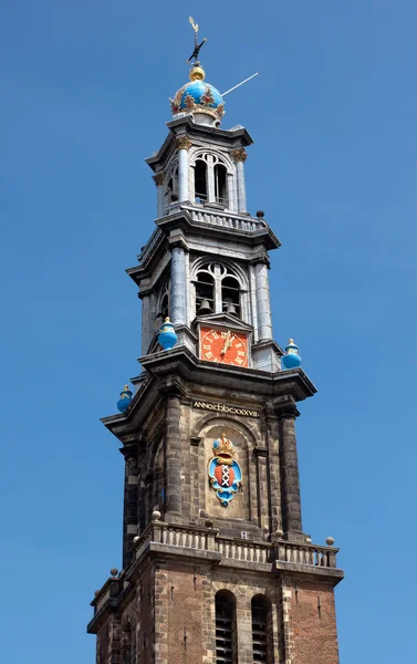 Amsterdam - Wester Tower - Westerkerk — Stok fotoğraf