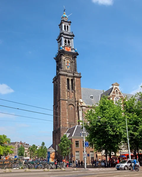 Amsterdam - Wester Tower - Westerkerk — Stock Photo, Image