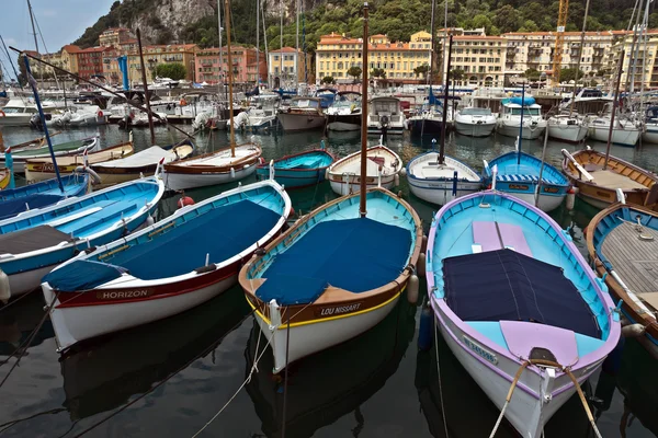 City of Nice - Colorful boats — Stock Photo, Image