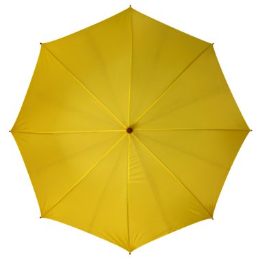 Yellow umbrella isolated clipart
