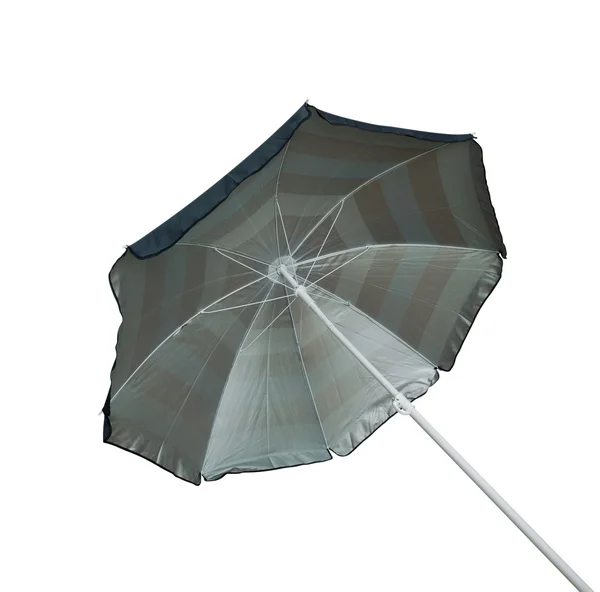 Blue striped beach umbrella — Stock Photo, Image