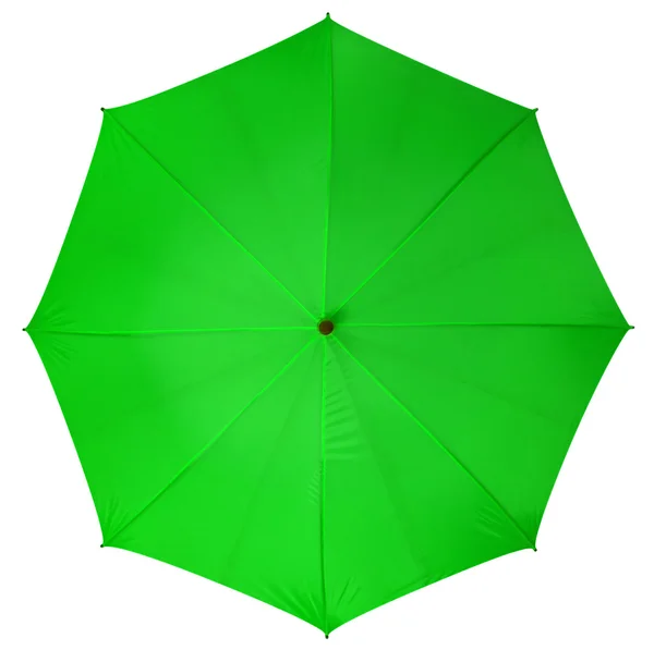 Green umbrella isolated — Stock Photo, Image