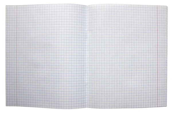 Åpen notisbok med firkantede sider . – stockfoto