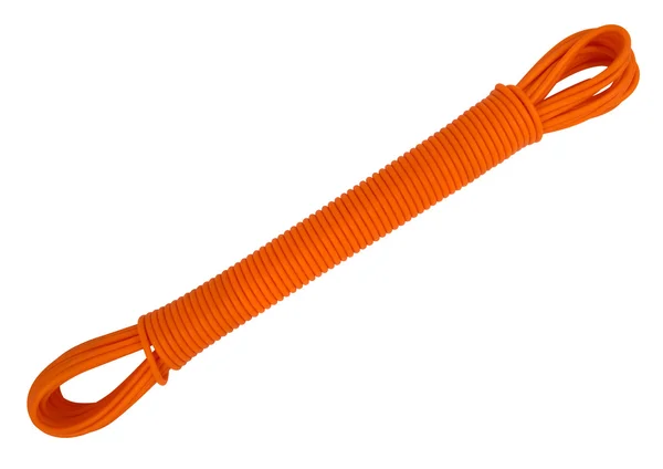 Plastic clothesline rope - orange — Stock Photo, Image