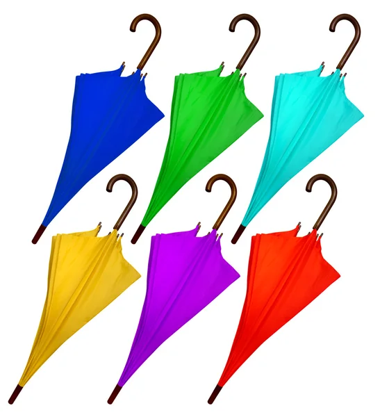 İzole renkli şemsiyeler — Stok fotoğraf