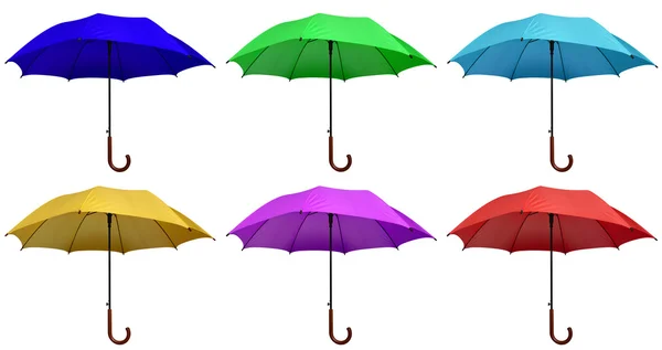 Barevné deštníky, samostatný — Stock fotografie