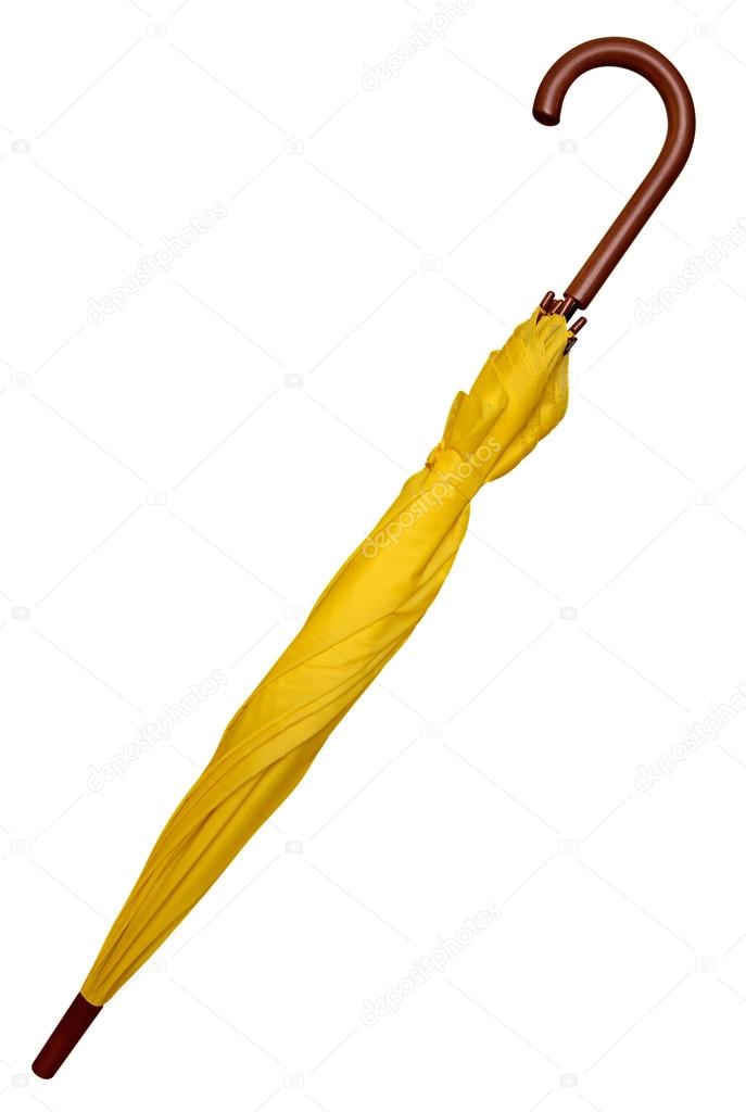 Folded umbrella - yellow