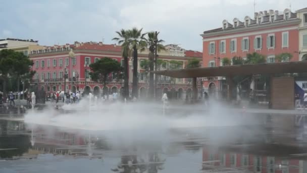 Ciudad de Niza - Fuente encantadora — Vídeo de stock