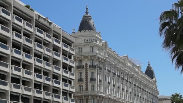 Cannes - hotel carlton — Stock video