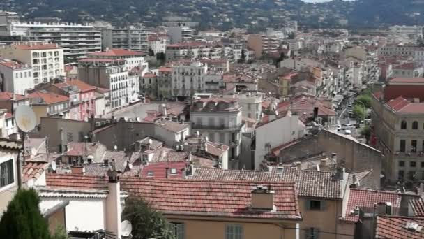 Cannes - view at old city — Stock Video