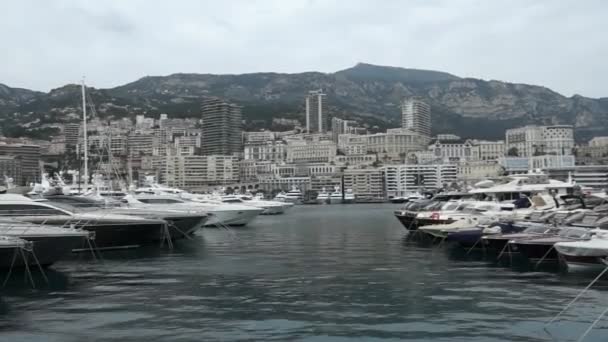 Mónaco - puerto — Vídeo de stock