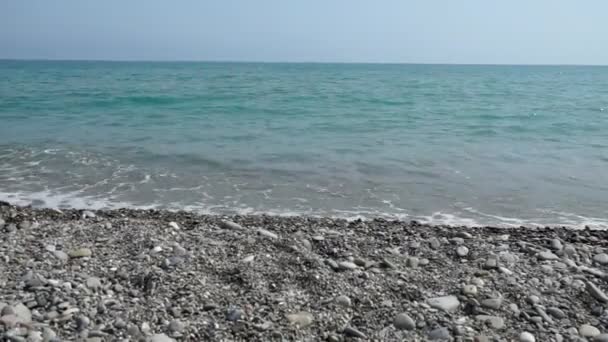 Vooraanzicht van de Middellandse Zee in Nice, Frankrijk — Stockvideo