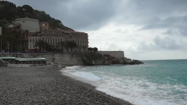 Элитный курорт французской Ривьеры, Ницца, Франция — стоковое видео