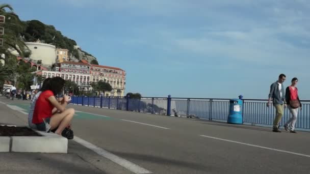 Nice - Promenade des Anglais — Stockvideo