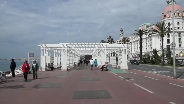 Nice - Promenade des Anglais — Stock Video