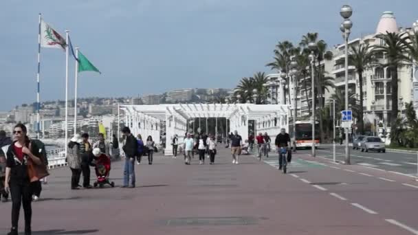 Nice - Promenade des Anglais — Stockvideo