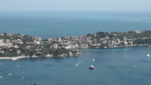 Vista para o mar Mediterrâneo em Nice, França — Vídeo de Stock