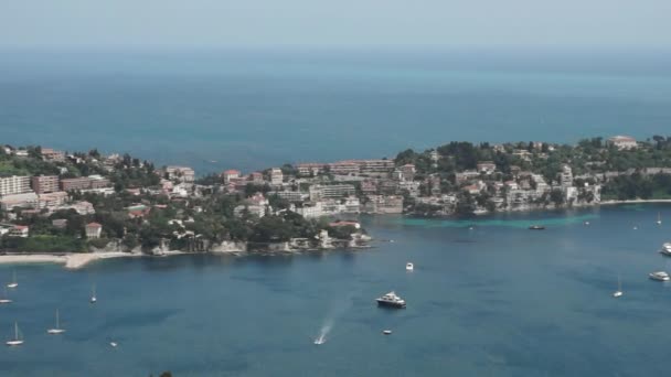 View of Mediterranean sea in Nice, France — Stock Video