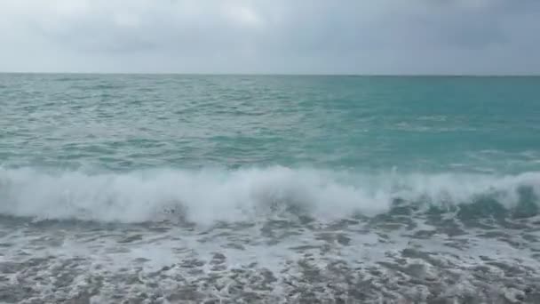 Veduta del Mar Mediterraneo a Nizza, Francia — Video Stock