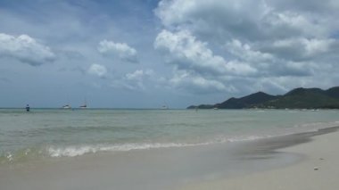 Tayland, Koh Samui, Chaweng Beach. Tayland Körfezi üzerinde en popüler plaj.