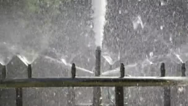 Brunnen im Stadtpark — Stockvideo