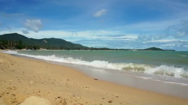 Mar tropical y playa - timelapse — Vídeo de stock