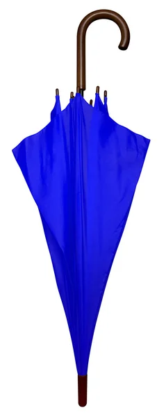 Зонт сложили - синий — стоковое фото