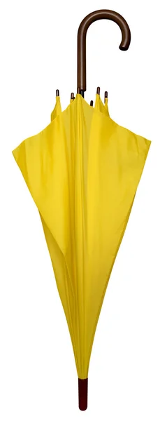 Зонт сложили - желтый — стоковое фото