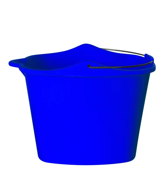 Plastic bucket - dark blue — Zdjęcie stockowe