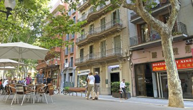 Mimari Barcelona Rambla boyunca