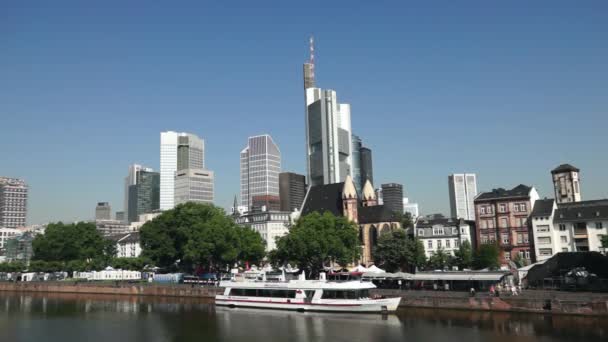 Weergave van Frankfurt am Main — Stockvideo