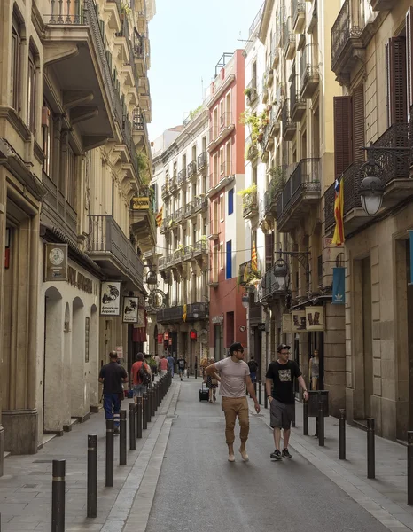 Stará ulice Barrio Gotico Barcelona, Španělsko — Stock fotografie