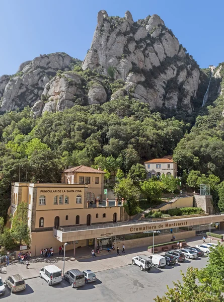 Funicular station De La Santa Cova of Montserrat — Stock Photo, Image