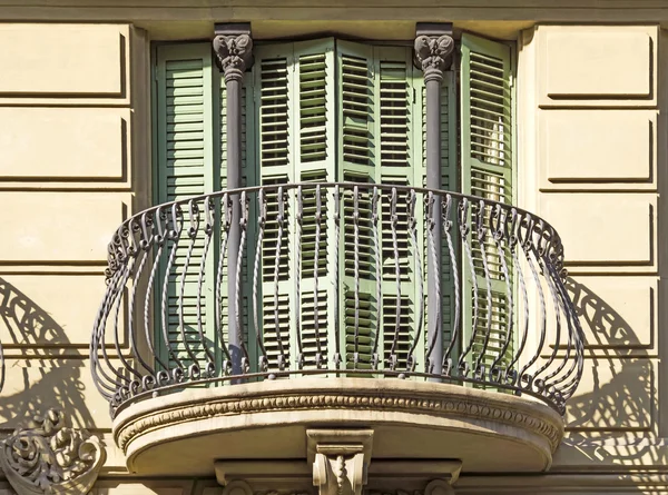 Typical residential building in Barcelona Stock Image