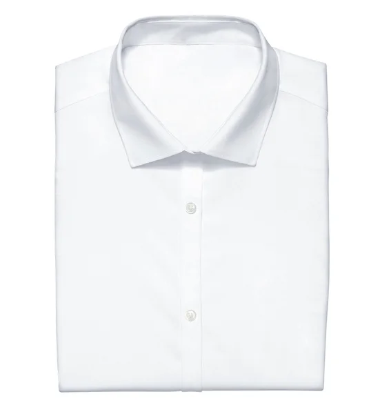 Белая рубашка изолирована на белом — стоковое фото