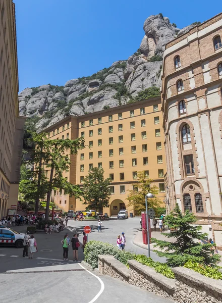 Architecture of The Benedictine abbey Santa Maria de Montserrat — Stock Fotó