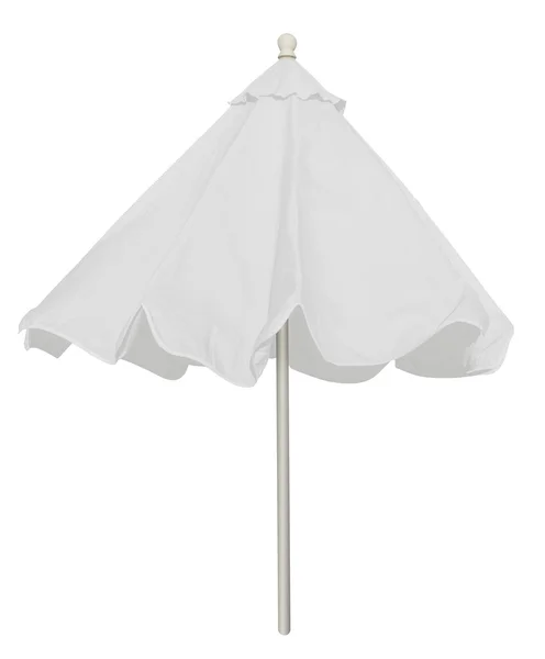 Пляжный зонтик - белый — стоковое фото