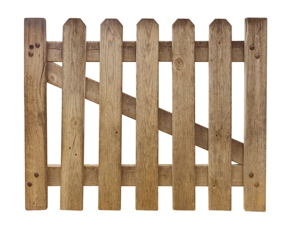 Wooden fence isolated on white — Stock Photo, Image