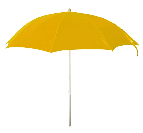 沙滩伞-黄色 — 图库照片