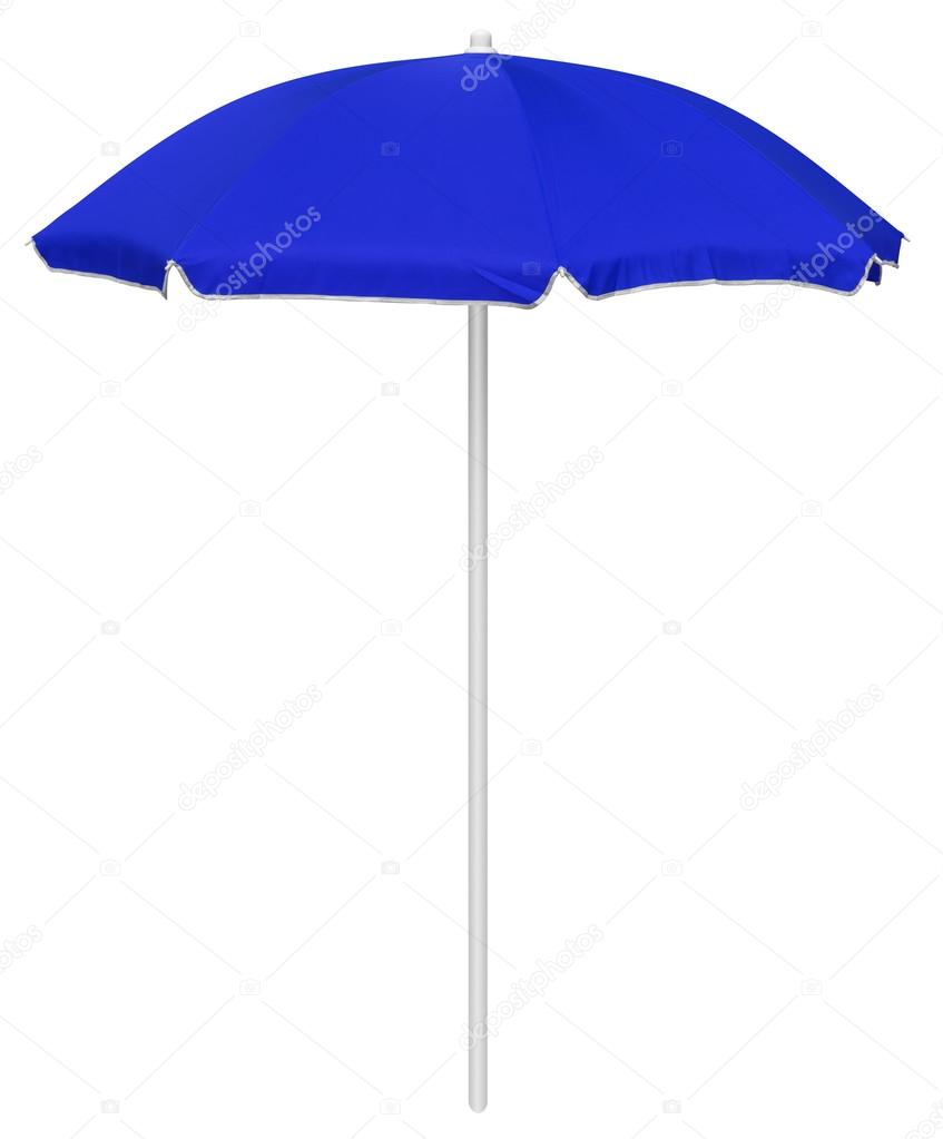 Beach umbrella blue — Stock © venakr depositphotos stock photo beach umbrella blue