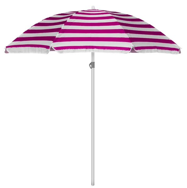 Parapluie rayé de plage - rose — Photo