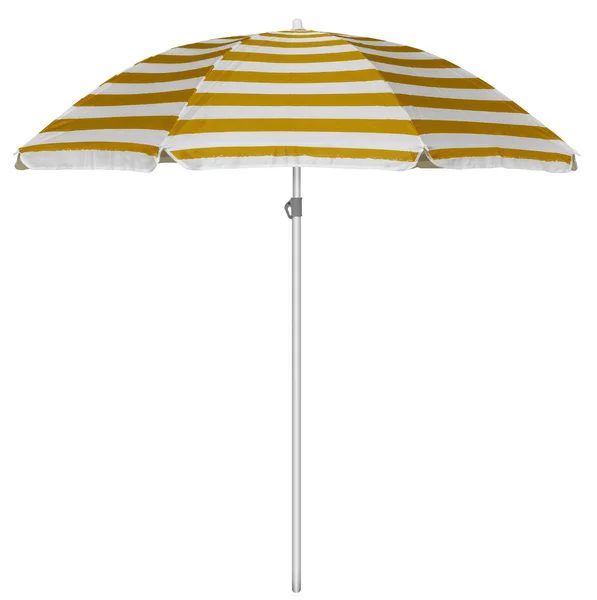 Parapluie rayé de plage - jaune — Photo